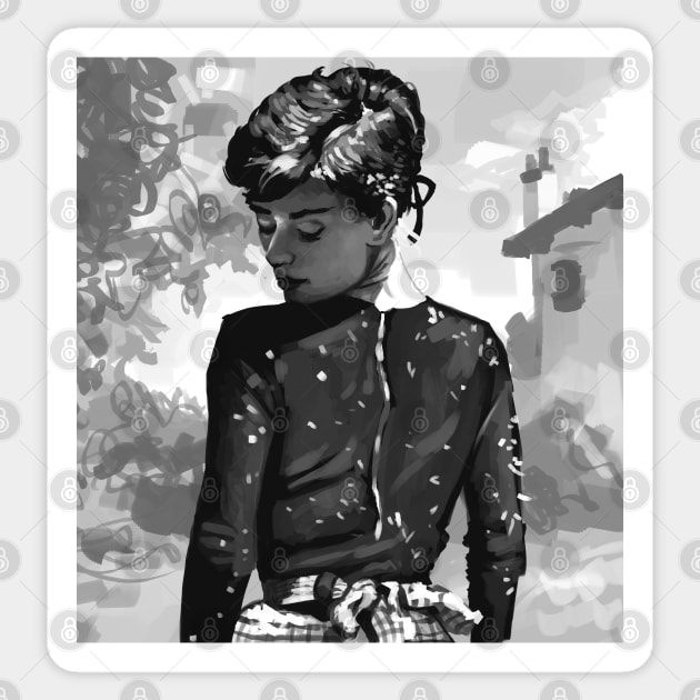 Audrey Hepburn Sticker by njonestees